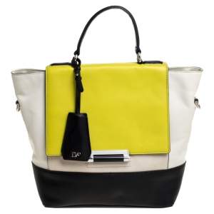 Pre Owned Diane von Furstenberg Multicolor Leather Top Handle Bag