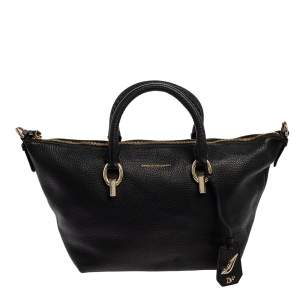 مملوكة مسبقًا Diane Von Furstenberg Black Leather Sutra Tote