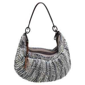 Diane Von Furstenberg Multicolor Chainlink Leather and Suede Medium Stephanie Hobo