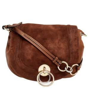 Pre Owned Diane Von Furstenberg Brown Leather Shoulder Bag