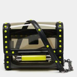 Diane Von Furstenberg Black Plexi  Shoulder Bag