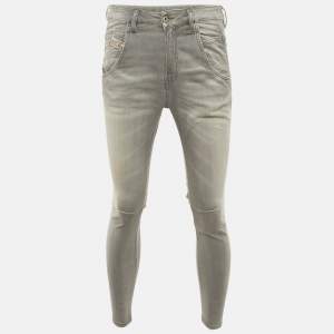 Pre Owned  Diesel Grey Washed Denim Low Waist Fayza Jeans S Waist 27