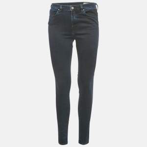 Pre Owned Diesel Navy Blue Denim Skinzee High Jeans M Waist 28"