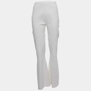 Dion Lee White Knit Wide Leg Trousers L