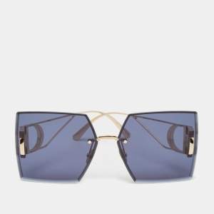 Dior Blue/Gold  30 Montaigne S7U Square Sunglasses