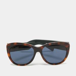 Dior Blue/Brown BPDKU Inedite Crystals Embellished Cat Eye Sunglasses