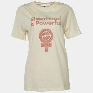 Christian Dior Beige Sisterhood is Powerful Cotton & Linen T-Shirt M