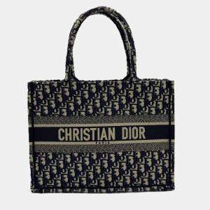 مملوكة مسبقًا Dior Book Tote Medium Oblique Navy