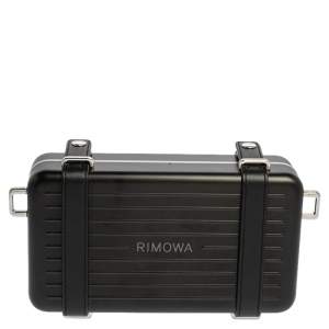 مملوكة مسبقًا Dior x Rimowa Black Aluminium Personal Clutch