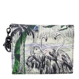 مملوكة مسبقًا Dior Multicolor De Jouy Print Leather Lady Dior Flap Wallet