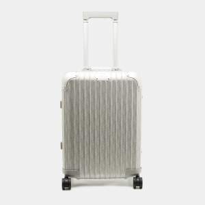 Dior X Rimowa Grey Oblique Aluminum 4 Wheel Cabin Suitcase