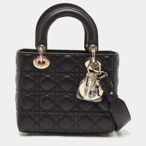 Dior Black Cannage Leather Small My ABCDior Lady Dior Tote