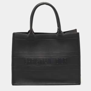 Dior Black Leather Medium Book Tote