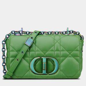 Christian Dior Green calfskin Small Dior Caro Bag