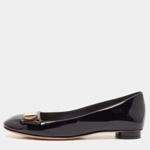 Dior Black Patent Leather C'est Dior Ballet Flats Size 38