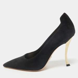 Dior Black Suede D-Fame Pumps Size 39