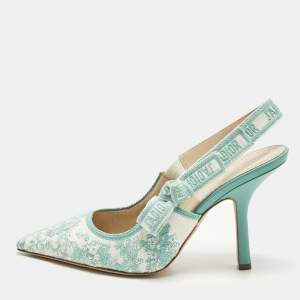 مملوكة مسبقًا Dior J'Adior Size 39  Multicolor Jacquard Slingback Pumps