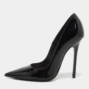 Dior Black Patent Leather Pointed Toe Pumps Size 37