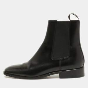 Dior Black Leather Boyish-D Ankle Boots Size 38.5