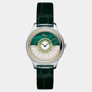 Dior Malachite Diamond Stainless Steel Grand Bal Cd153B22A001 Automatic Women's Wristwatch 36 mm