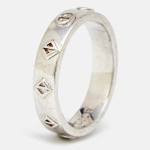 Dior CD Diamond Sterling Silver Ring Size 58