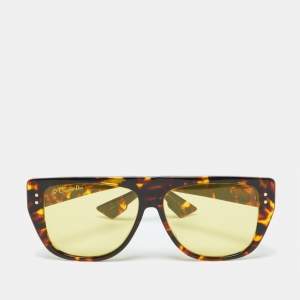 Dior Brown Havana/Yellow 086HO DiorClub2 Rectangle Sunglasses