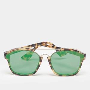 Dior Tortoise/Green Abstract Mirror Aviators Sunglasses 