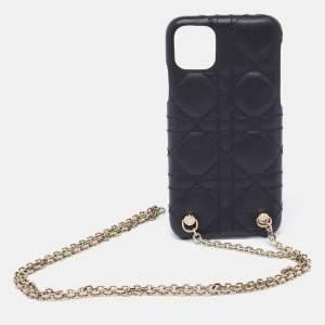 Dior Black Cannage Quilted Leather iPhone 11 Pro Max Case
