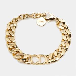 Dior  30 Montaigne Gold Tone Metal Bracelet