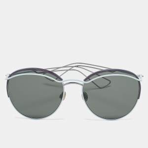 Dior Light Blue/Purple DiorRound Frame Aviator Sunglasses