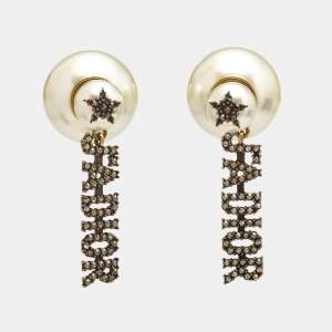 Dior  J'Adior Tribales Faux Pearl Crystal Drop Earrings