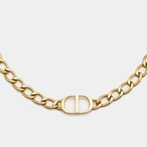 Dior 30 Montaigne Gold Tone Thin Choker Necklace