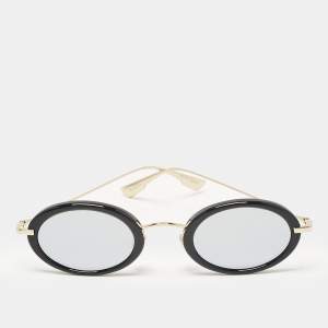 Dior Black/Gold Mirrored Hypnotic 2 Oval Sunglasses