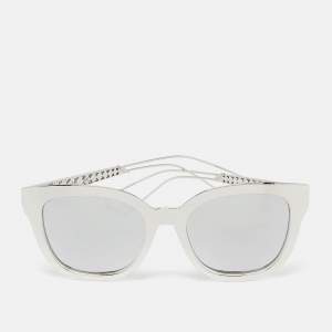 Dior Silver Mirrored TGUDC Diorama 1 Wayfarer Sunglasses