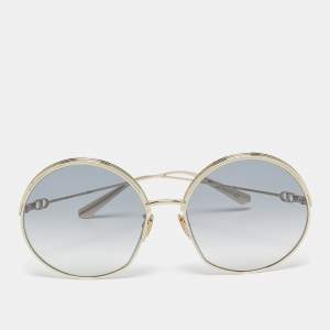Dior Blue/Gold Gradient Everdior R1U Round Sunglasses