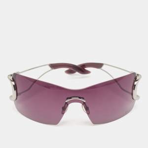 Dior Diorly 2 Purple Silver Tone 6LBNP Shield Sunglasses