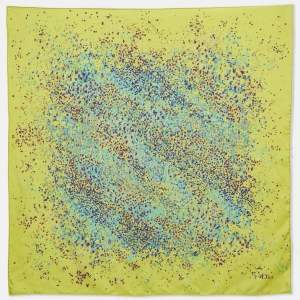 Christian Dior Green Printed Silk Scarf 