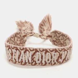 Dior Brown Woven Cotton Oblique J'Adior Friendship Bracelet