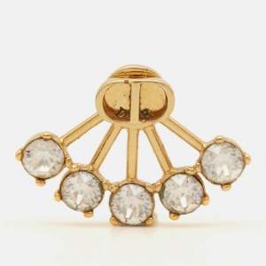 Dior Petit CD Crystals Gold Tone Single Earring