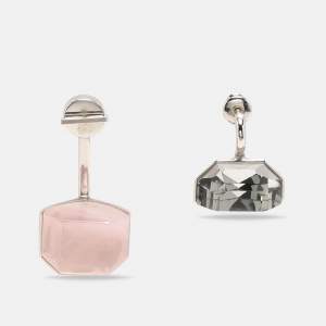 Dior Pink and Grey Crystal Set Earrings
