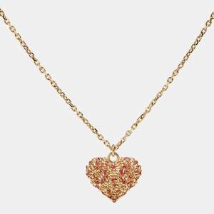 Dior Dioramour Cœur des Curiosités Enamel Gold Tone Necklace