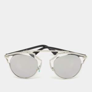 Dior Silver/Black Mirrored DiorSoReal Aviator Sunglasses