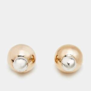 Dior Tribales Two Tone Metallic Stud Earrings