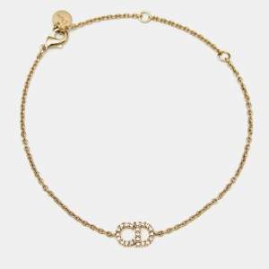 Dior Clair D Lune  Crystal Gold Tone Bracelet