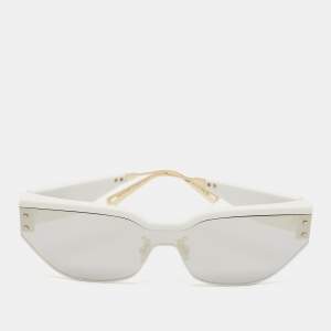 Dior White/Grey Mirrored DiorClub M3U Shield Sunglasses