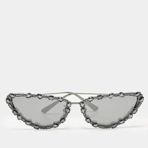 Pre Owned Dior Grey MissDior B1U Crystals Cat Eye Sunglasses