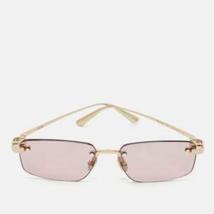 Pre Owned Dior Purple/Gold Tone CDior S4U Rectangle Sunglasses