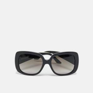 Pre Owned Dior Black/Ivory Gradient G4FHA Lady Lady1 Square Sunglasses