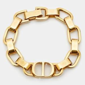 Pre Owned Dior CD Gold Tone Bracelet