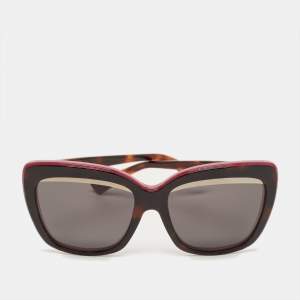 Pre Owned Dior Tortoise Brown/Magenta Graphic F 3C45S Butterfly Sunglasses